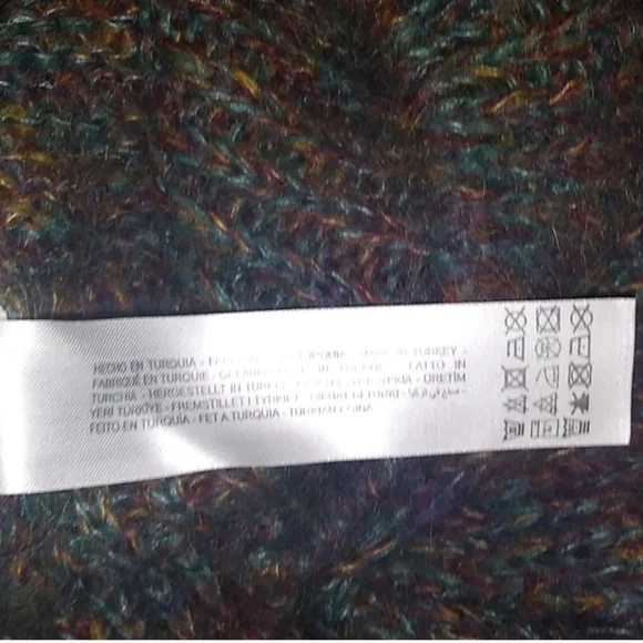 Zara Multicolor Cowl Neck Sweater with Ruffle Detailing - Picture 5 of 5